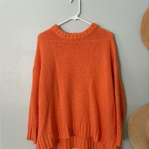 Aerie Vibrant Orange Crew Neck Sweater